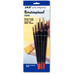 JAX® | Round Bristle Brush set — 6 brushes