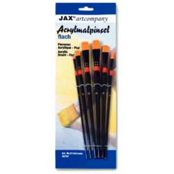 JAX® | Flat Synthetic Brush set — 6 brushes
