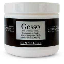 SENNELIER | Semi-Absorbent White Gesso — 500 ml tub