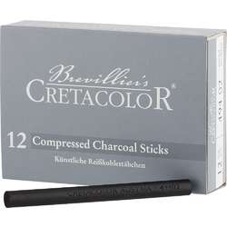 CRETACOLOR® | Compressed Charcoal Sticks — packs of 12