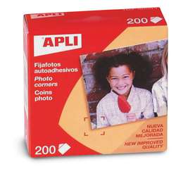 ®APLI | Self-Adhesive Photo Corners — pack of 200