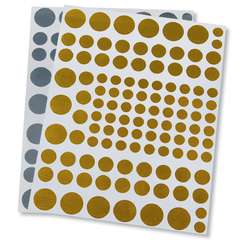 O'color | Gold & Silver Dot Stickers — 8 x A5 sheets