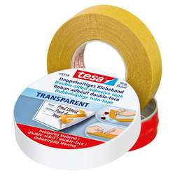tesa® | TRANSPARENT Double-Sided Adhesive Tape — 10 metre roll