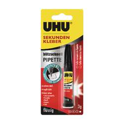 UHU® | 'SEKUNDEN KLEBER' Superglue — with fine dosing tip
