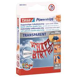 tesa® | Powerstrips® TRANSPARENT — pack of 16