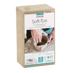 GLOREX | hobby time Soft natural clay — white or terracotta