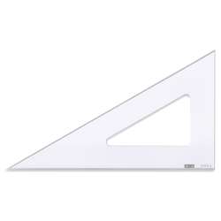 MINERVA | Right Angled 60° Set Squares — transparent plastic