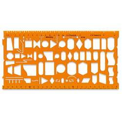 MINERVA | Organigraph Templates Nos 45 & 45a — transparent orange plastic