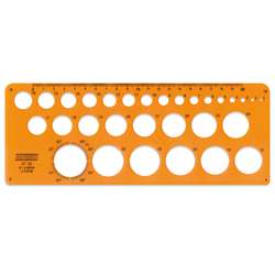 MINERVA | Circle SP Templates Nos 17, 17a, 18 — transparent orange plastic