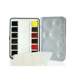 GOLDEN® | QoR™ mini Watercolour set — 12 half pans