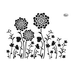 ViVA DECOR® | BLOB Paint universal stencil — flower meadow