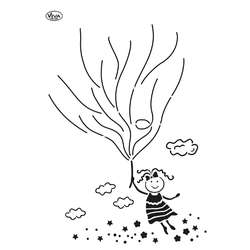 ViVA DECOR® | BLOB Paint universal stencil — balloon girl