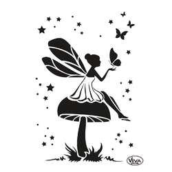 ViVA DECOR® | Universal Stencil — Fairy & Mushroom