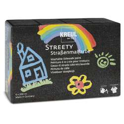 KREUL | STREETY Washable Sidewalk Paint set — 6 x 200 ml