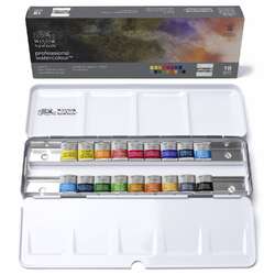 WINSOR & NEWTON™ | professional watercolour™ — travel tin of 18 half pans