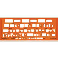 MINERVA | Sanitation Stencil No. 4a — transparent orange plastic