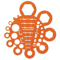 MINERVA | Nut and Bolt Template N° 2 — orange plastic