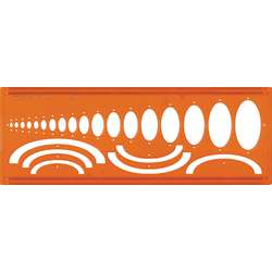 MINERVA | Ellipse Templates SP No 44 — orange plastic