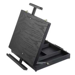 JULLIAN® | Black Travel Box Easel — varnished pine wood
