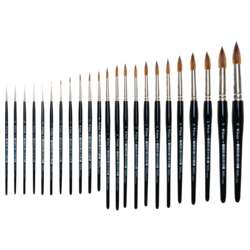 lineo | Series 190 Watercolour Round Pointed brushes — Kolinsky red sable