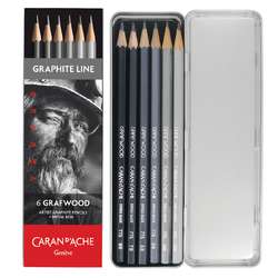 CARAN d'ACHE® | GRAPHITE LINE GRAFWOOD Pencils — tin of 6
