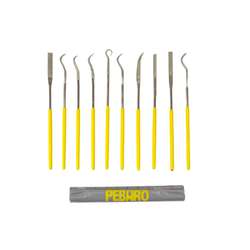 PEBARO | Diamond Curved Needle Files — set of 10