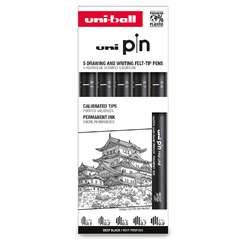 uni-ball | uni pIn FINE LINE pen sets — 5 black pens