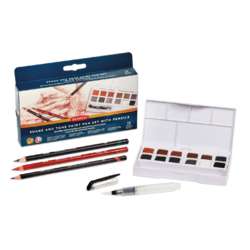 DERWENT | SHADE & TONE Paint Pan set — with pencils