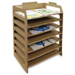 Cléopâtre | Kraft Cardboard Drying Rack — stand + 8 shelves