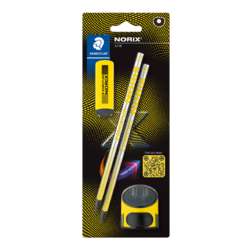 STAEDTLER® | NORIX® Pencil sets — 2 x HB pencils, 1 eraser, 1 sharpener