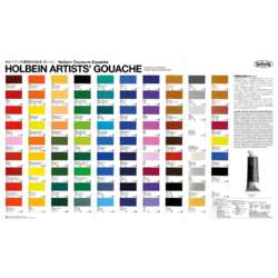 HOLBEIN | ARTISTS' GOUACHE — colour chart