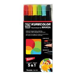 Kuretake | ZIG® Cartoonist™ KURECOLOR sets — fine and brush for Manga