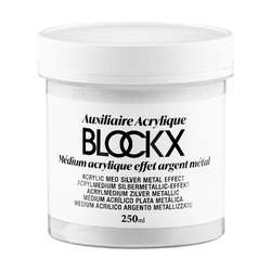 BLOCKX | Metallic Silver Acrylic medium — 250 ml
