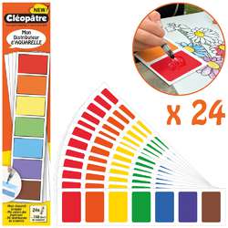 Cléopâtre® | My Watercolour Dispenser — 24 sheets x 7 colours