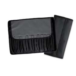Borciani e Bonazzi | Black Leather-Like Brush Holder — 12 pockets