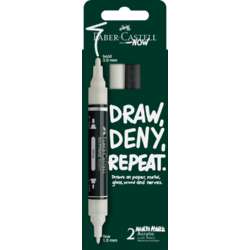 FABER-CASTELL | MULTIMARK ACRYLIC marker ○ double-ended — Black & White set