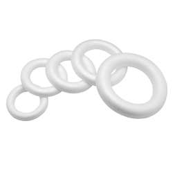 GLOREX | Polystyrene Half-Rings — flat backs