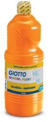 Giotto Washable School Paint, 1 litre, orange