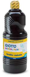 Giotto Washable School Paint, 1 litre, black