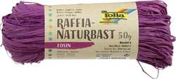 folia® | Naturbast Coloured Raffia — 50 g bundles, 50 g, Blackberry