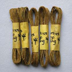 Khadi Coloured Hemp String, 5 x 5 metres, olive