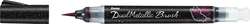 Pentel | Dual Metallic Brush pens — individual, Black & metallic red