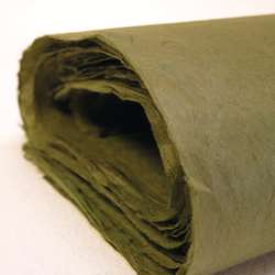 Khadi Handmade Lokta Paper, 50 x 75cm, olive
