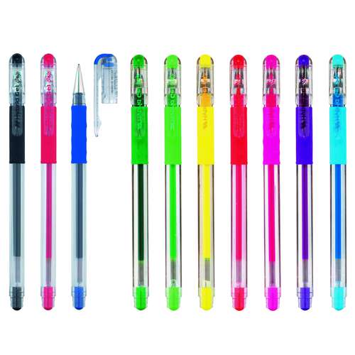 Pentel Hybrid Gel Grip Rollerball Pens 