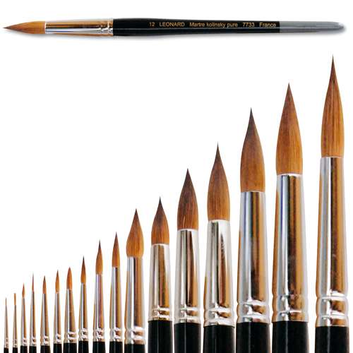 Léonard | Round Kolinsky Sable brushes — series 7733RO 