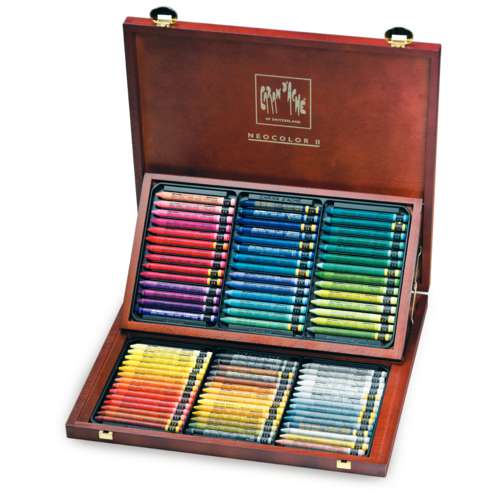 CARAN d'ACHE® | NEOCOLOR II Water-Soluble Wax Pastels — wooden box set 