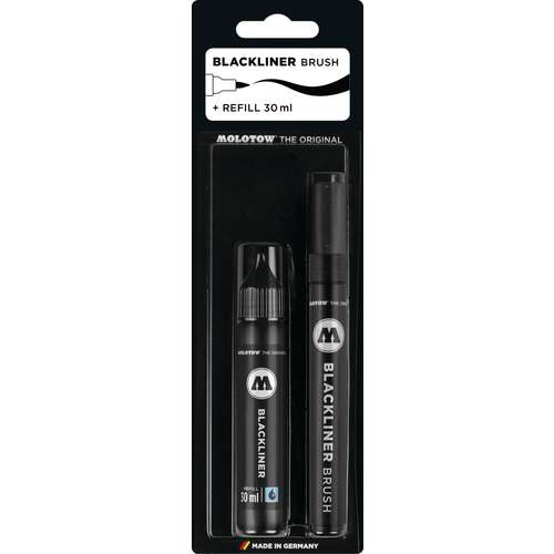 MOLOTOW™ | BLACKLINER Brush Marker set — marker + refill 