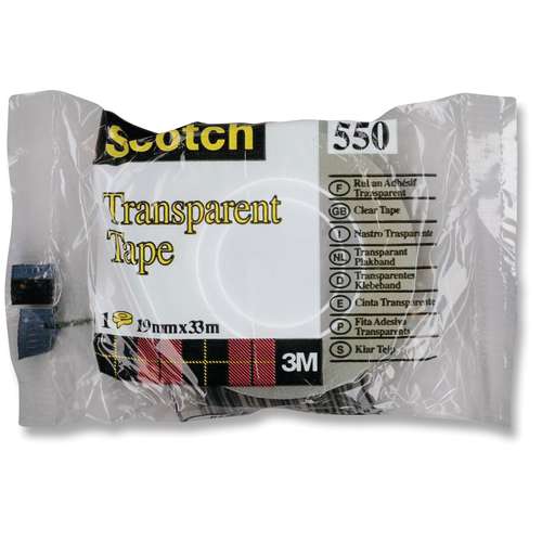 3M | Scotch® 550 Transparent Tape — 33 metre roll 