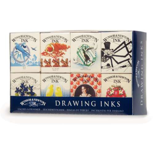 WINSOR & NEWTON™ | Drawing Inks Henry Collection pack — 8 x 14 ml bottles 