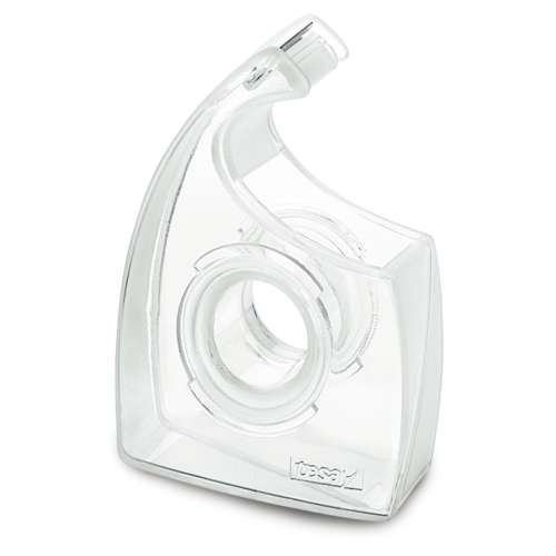 tesa® | Easy Cut Hand Tape Dispenser — transparent, for 33 metre rolls 
